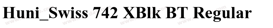Huni_Swiss 742 XBlk BT Regular字体转换